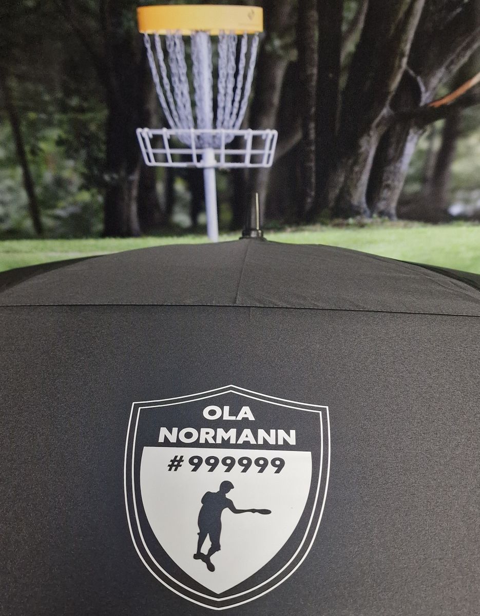 PARAPLY SQUARE MED EGET NAVN 4 SIDER